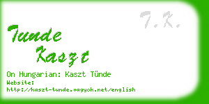 tunde kaszt business card